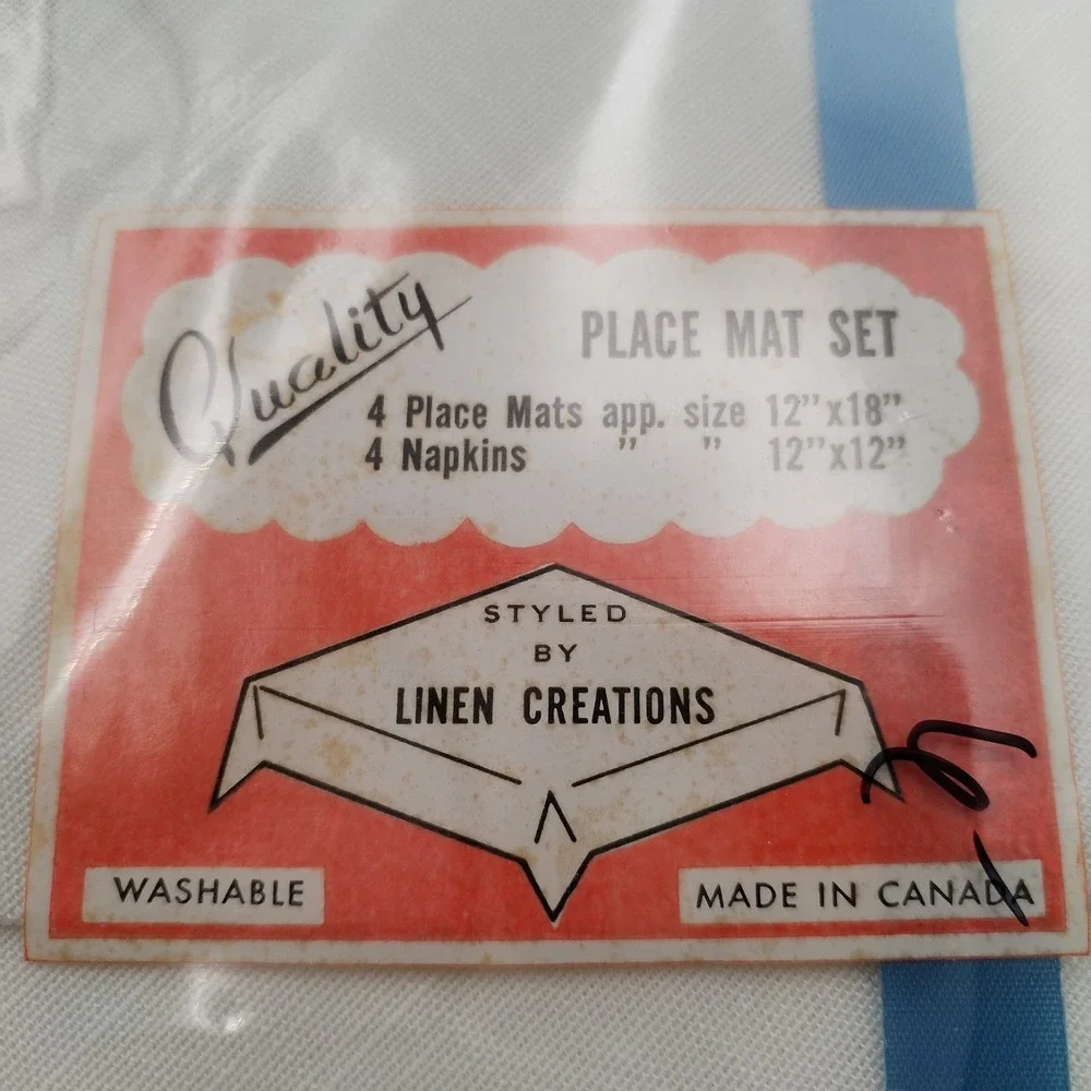 Set 4 New Linen Creations Placemats Napkins‎ 12